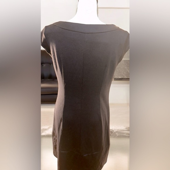 Madison Leigh Black Sleeveless Studded Metal A Line Above the Knee Dress Size 4 - Picture 3 of 14